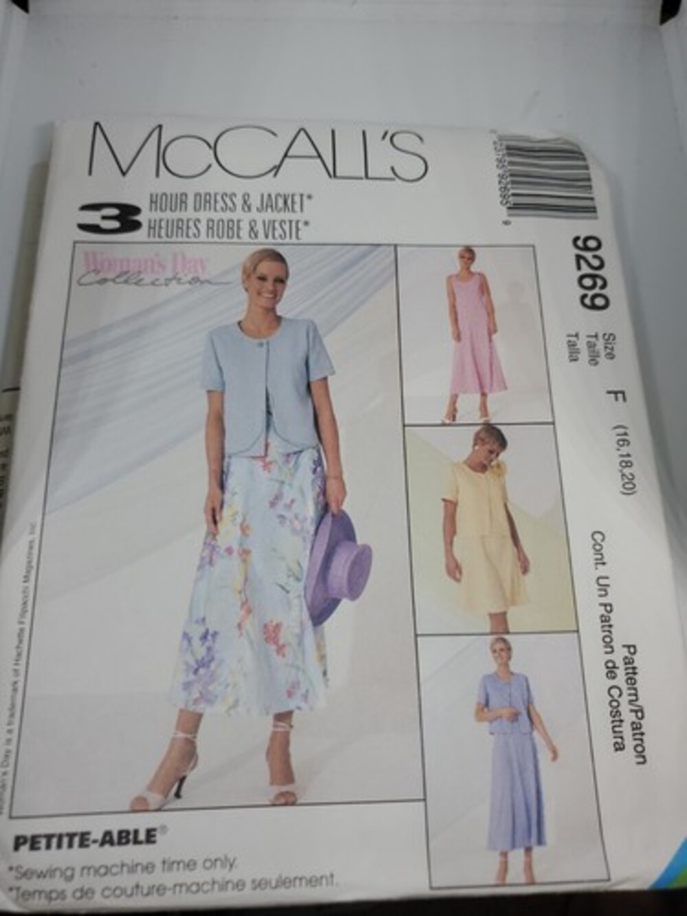 McCalls Sewing Pattern 3 Hour 9269 Easter Dress Jacket Misses Size 16
